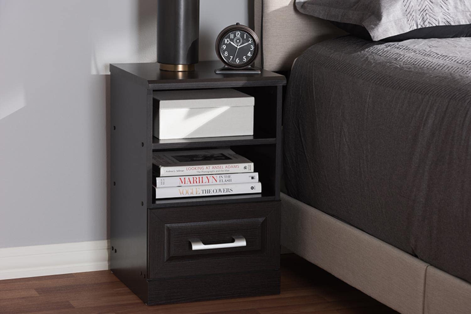 Baxton Studio Odelia Modern and Contemporary 1-Drawer Nightstand
